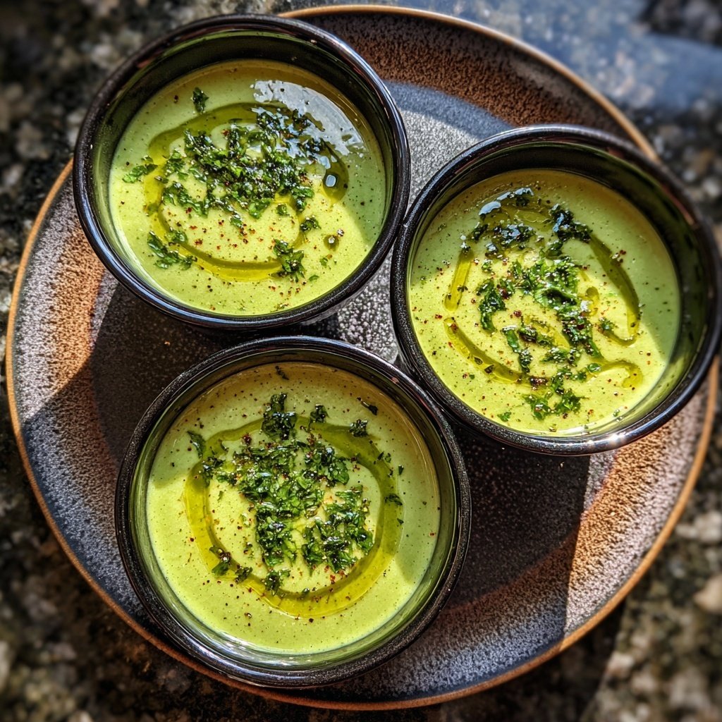 Brokkoli Suppe Mit Kräuter Öl