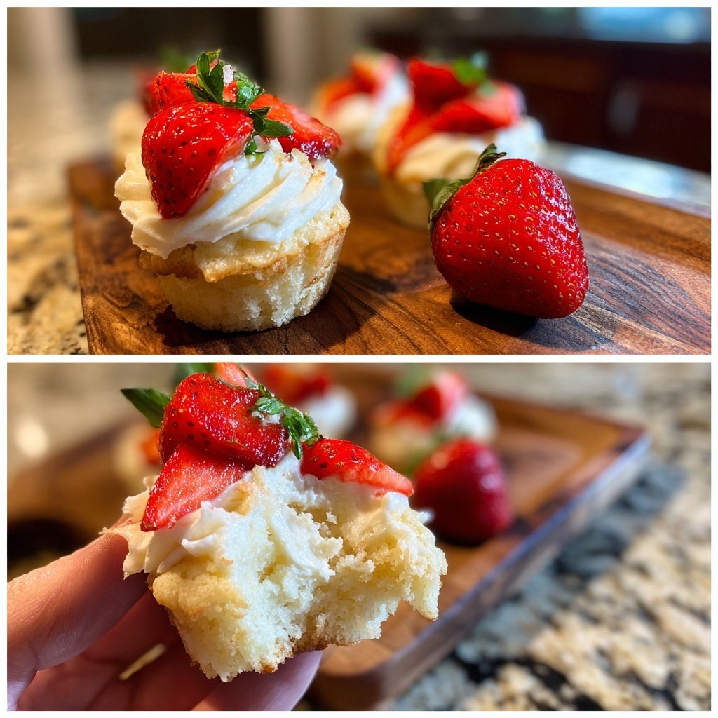 Erdbeer Vanille Cupcake Bites