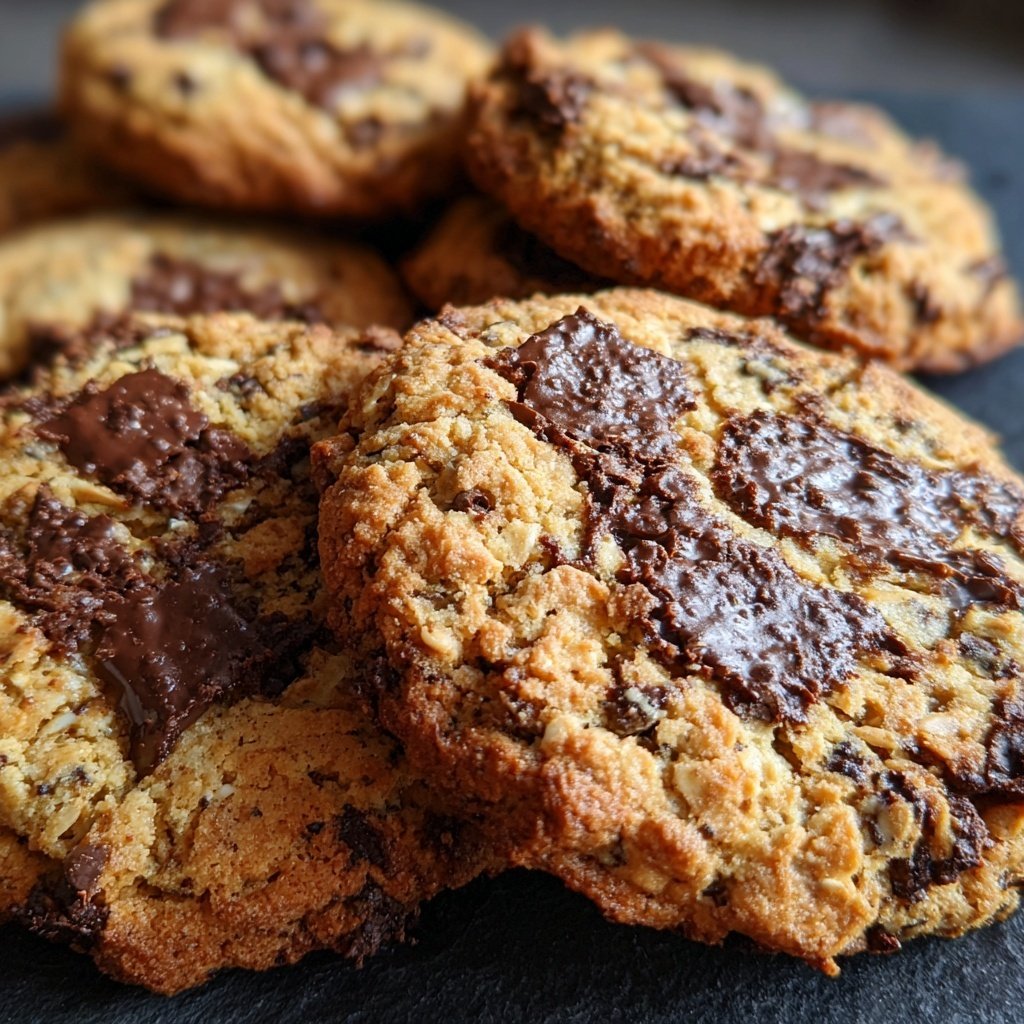 Cookies mit Haferflocken und Schokostückchen