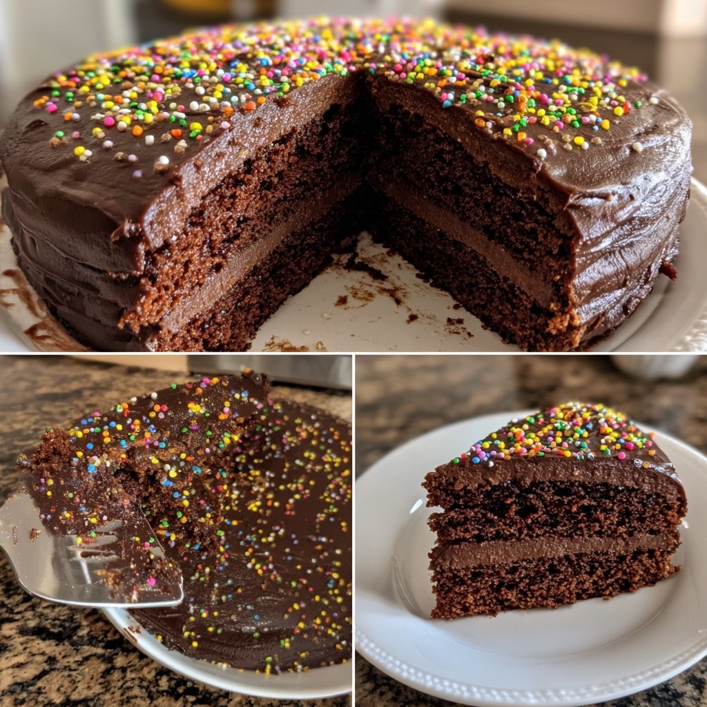 Geburtstagskuchen mit Schokoladenfüllung