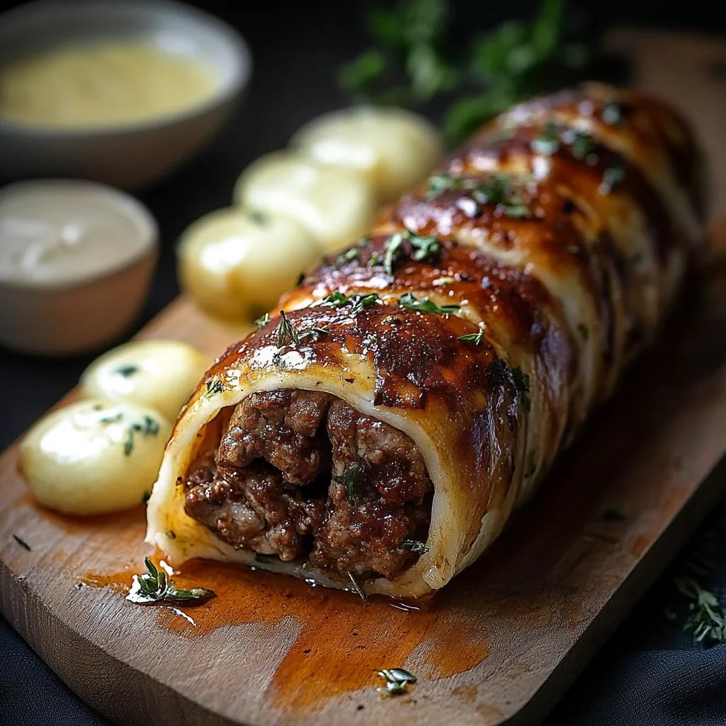 Hackfleisch-Käse-Rolle
