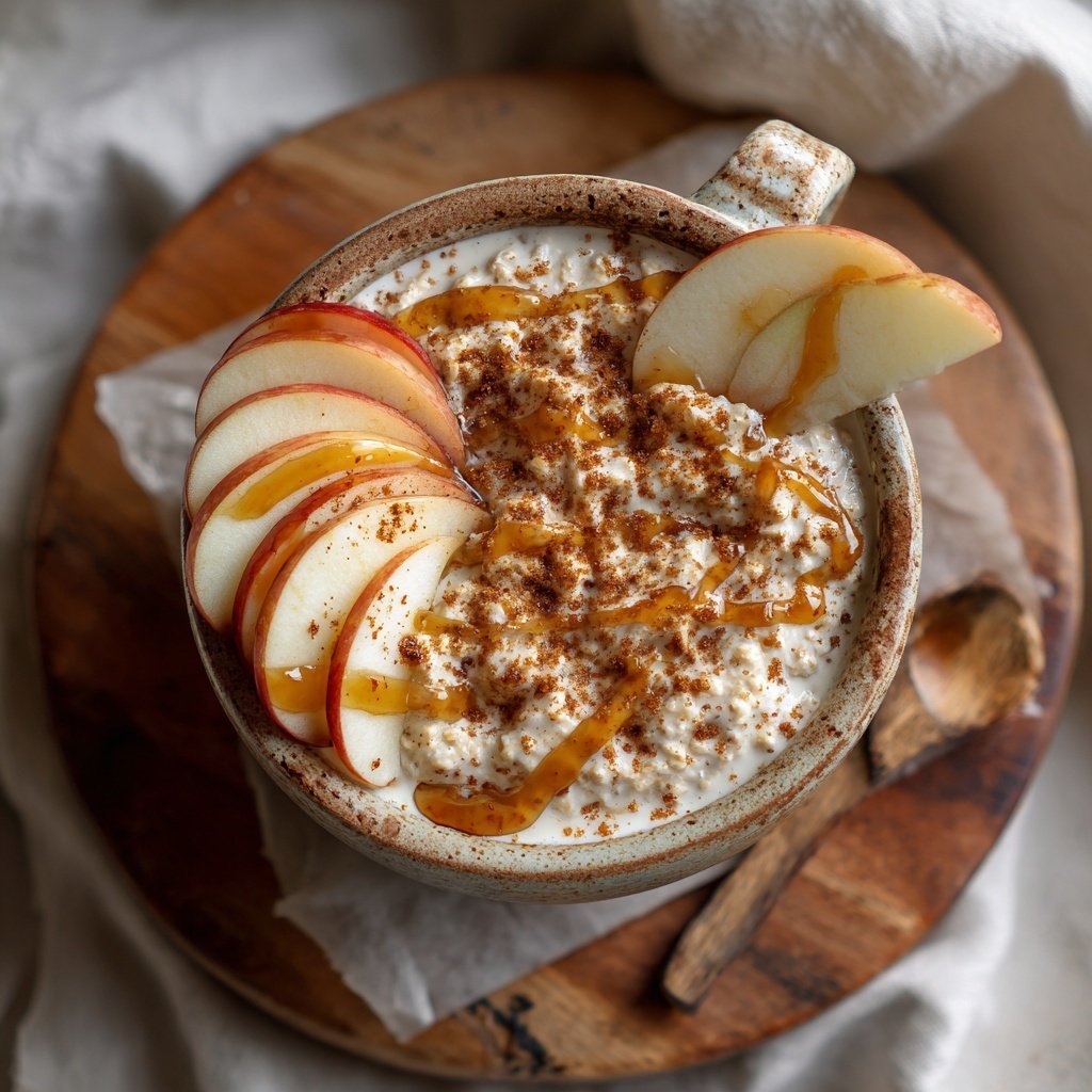 Frühstücksideen mit Overnight Oats und Apfel