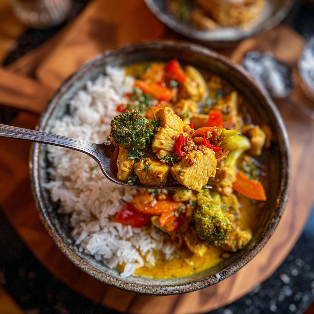 Mittagessen mit Reis