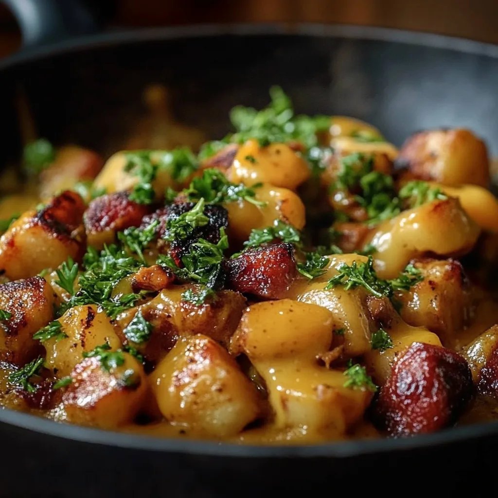 Gebackener Rosenkohl mit Speck und Senfsoße