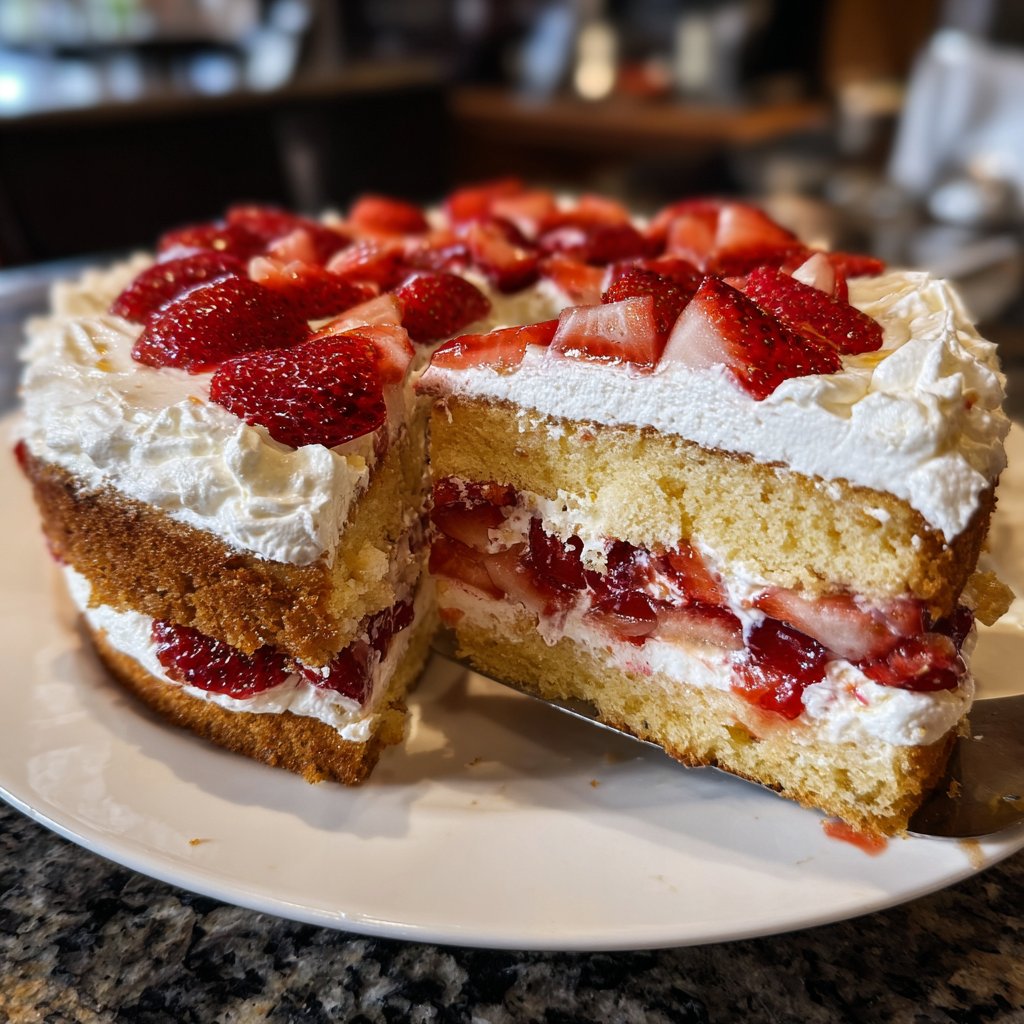 Saftiger Erdbeerkuchen Mit Vanillecreme