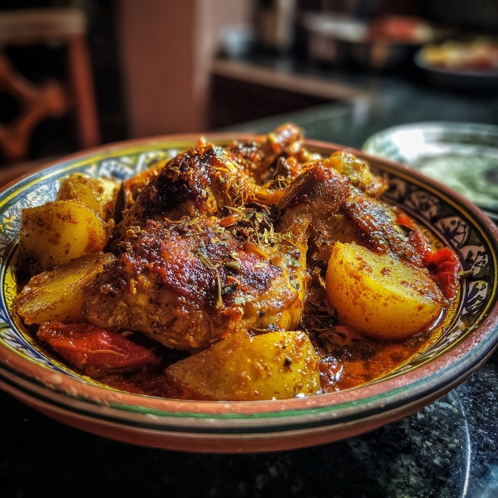 Internationale Küche Marokkanisches Hähnchen-Tagine